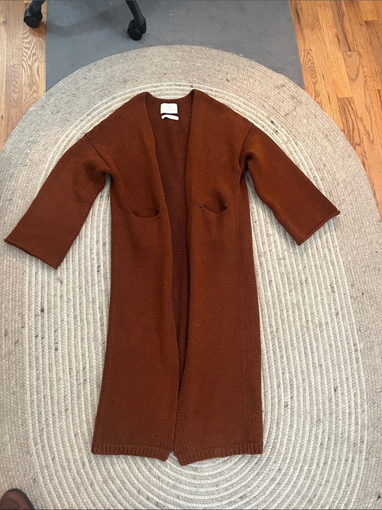 Lauren Manoogian Sweaters - Lauren Manoogian burnt orange/umber long cardigan.